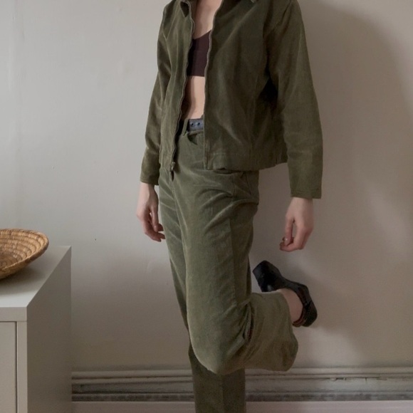 FDJ Jackets & Blazers - Vintage FDJ French Dressing Corduroy Set – Olive Green (Size 10, fits S/M)